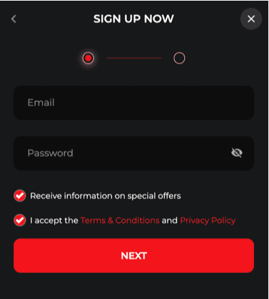 Registration at Spiderbets casino